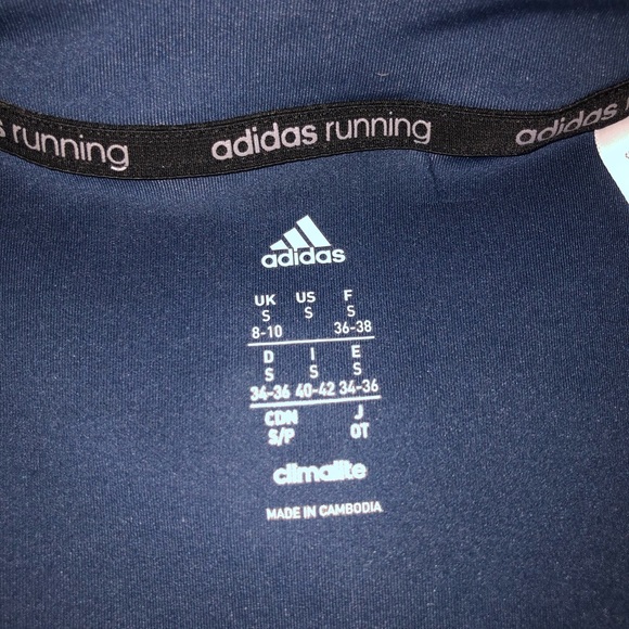 ADIDAS Navy Quarter Zip Training Top:) - Picture 3 of 3